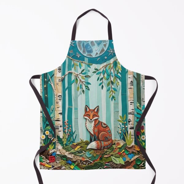 Item preview, Mystical Woodland Fox Birch Forest Boho Nature Pattern designed and sold by GrinGalore.
