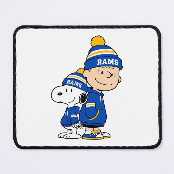 Item preview, Charlie Brown & Snoopy Los Angeles Rams Football Retro F153 designed and sold by GLUVY-THEME.