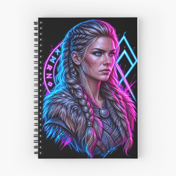 Item preview, Viking Shieldmaiden Cyberpunk Neon Aesthetic designed and sold by Noventra112.