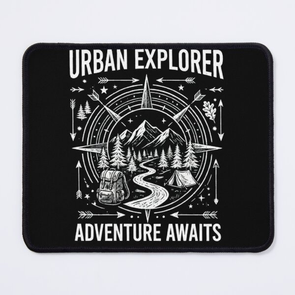 Item preview, Urban Explorer Adventure Awaits Camping Hiking Mountain Nature Design designed and sold by KreatoLab.