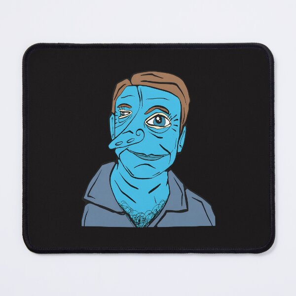 Item preview, Blue Faced Quirky Man Portrait  designed and sold by FlorenceRose12.
