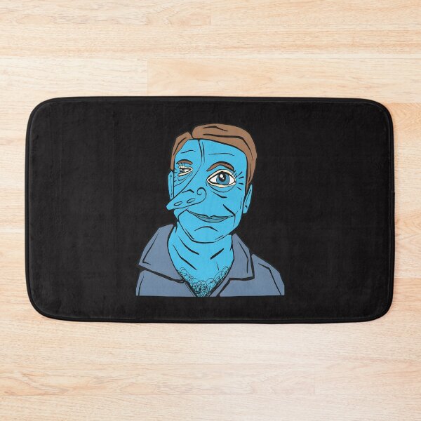 Item preview, Blue Faced Quirky Man Portrait  designed and sold by FlorenceRose12.