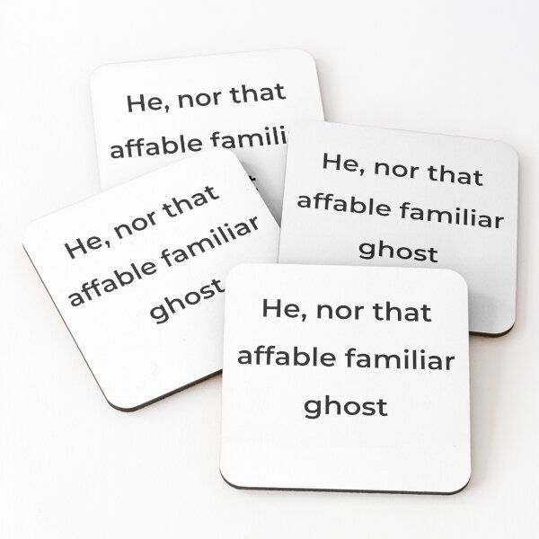 Item preview, “He, nor that affable familiar ghost” - print black designed and sold by ariksworld.