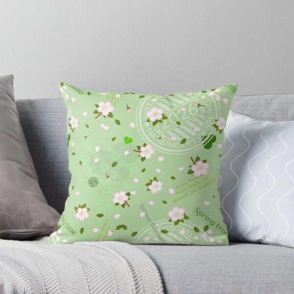 Item preview, Apple blossom, pattern, green designed and sold by PoppyPurple.