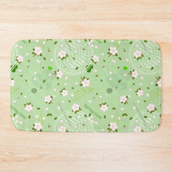 Item preview, Apple blossom, pattern, green designed and sold by PoppyPurple.