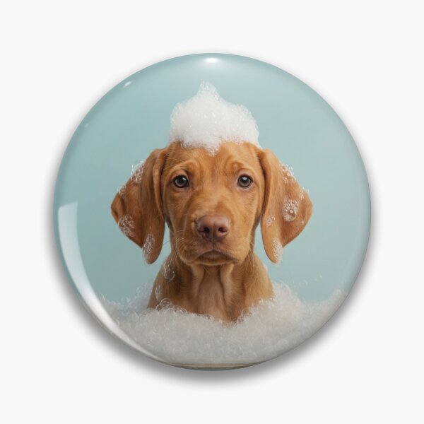 Item preview, Baby Vizsla Bubble Bath Cute Nursery Bathroom Wall Art designed and sold by LazyOwlStore.