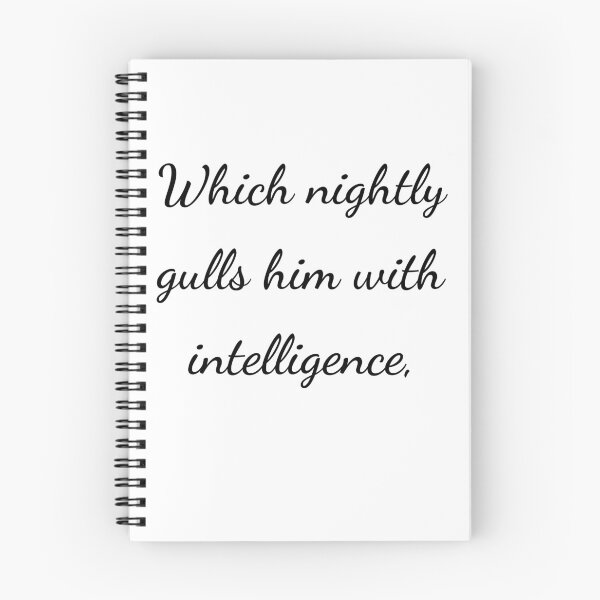Item preview, “Which nightly gulls him with intelligence,” - handwriting black designed and sold by ariksworld.