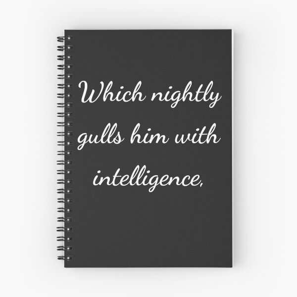 Item preview, “Which nightly gulls him with intelligence,” - handwriting white designed and sold by ariksworld.