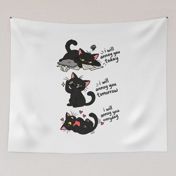 Item preview, I Will Annoy You Funny Black Cat designed and sold by MonkiFlipp.