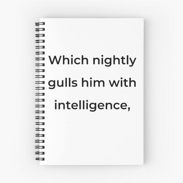 Item preview, “Which nightly gulls him with intelligence,” - print black designed and sold by ariksworld.