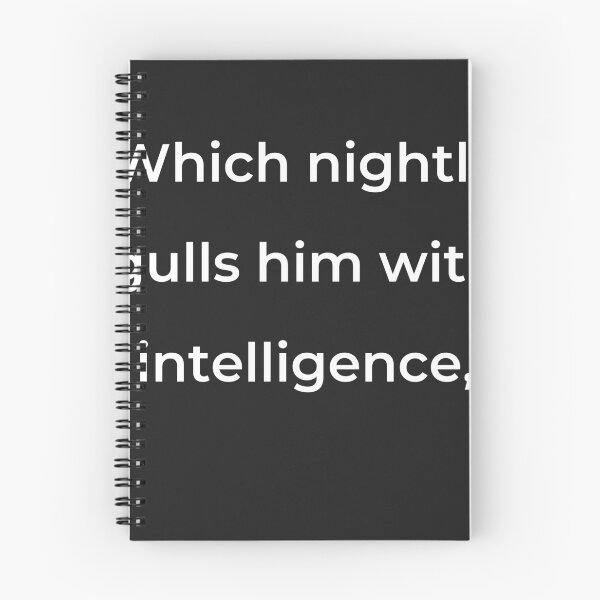 Item preview, “Which nightly gulls him with intelligence,” - print white designed and sold by ariksworld.