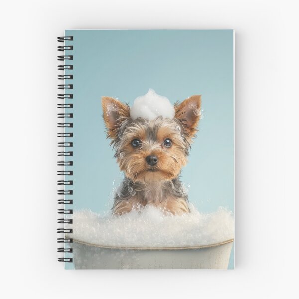 Item preview, Baby Yorkshire Terrier Bubble Bath Nursery Bathroom Art designed and sold by LazyOwlStore.
