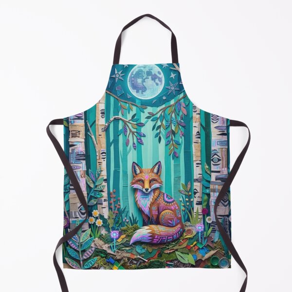 Item preview, Mystical Nordic Fox Birch Forest Boho Nature Full Moon Art designed and sold by GrinGalore.