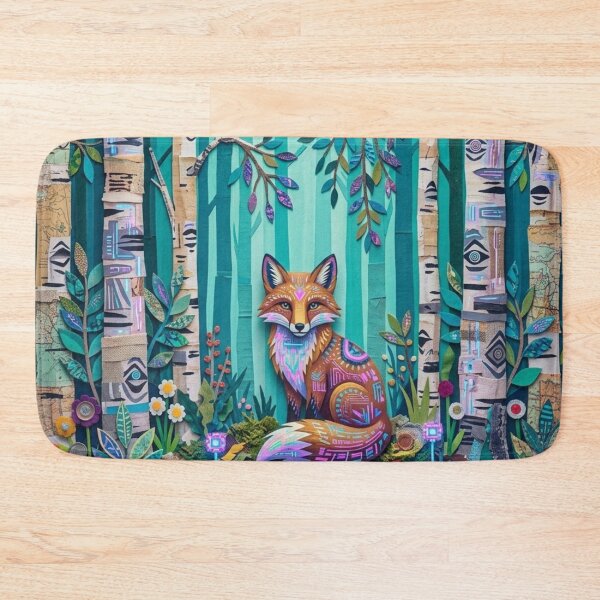 Item preview, Mystical Nordic Fox Birch Forest Boho Nature Full Moon Art designed and sold by GrinGalore.