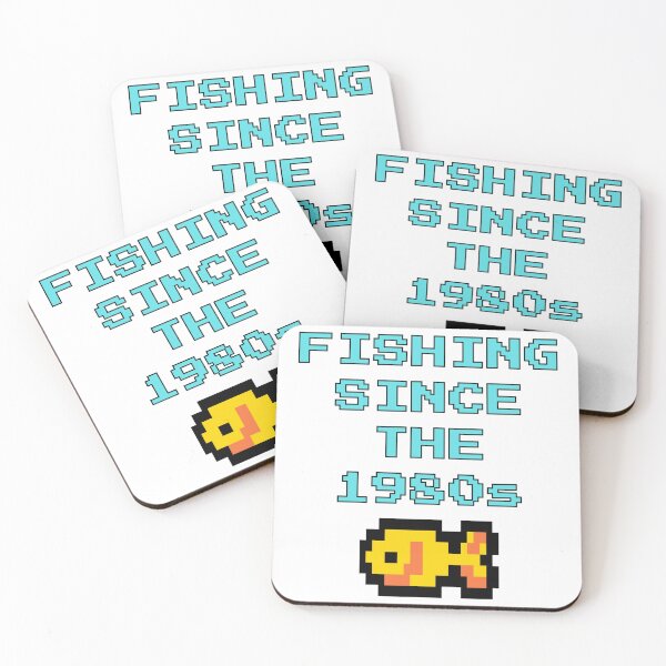 Item preview, "Fishing Since The 1980s" Retro Pixel Fishing - 80s Angler Gift designed and sold by Always-Angling.