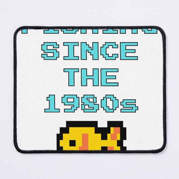 Item preview, "Fishing Since The 1980s" Retro Pixel Fishing - 80s Angler Gift designed and sold by Always-Angling.