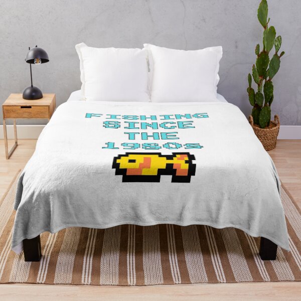 Item preview, "Fishing Since The 1980s" Retro Pixel Fishing - 80s Angler Gift designed and sold by Always-Angling.