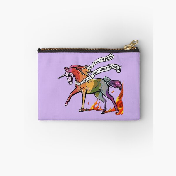 Item preview, Gay Wrath Month Skeleton Unicorn Rainbow designed and sold by Bohepa.