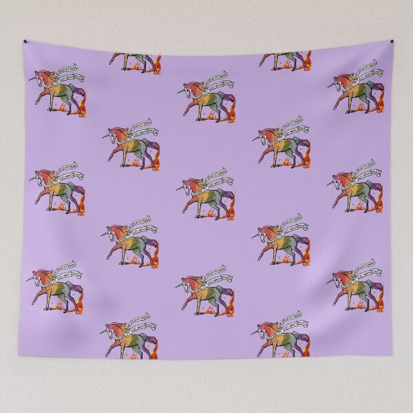 Item preview, Gay Wrath Month Skeleton Unicorn Rainbow designed and sold by Bohepa.