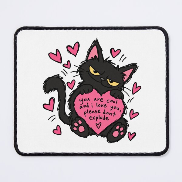 Item preview, You Are Cool Funny Black Cat Love designed and sold by MonkiFlipp.
