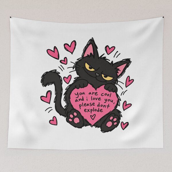 Item preview, You Are Cool Funny Black Cat Love designed and sold by MonkiFlipp.