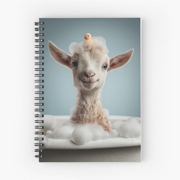 Item preview, Baby Goat Bubble Bath Cute Nursery Bathroom Wall Art designed and sold by LazyOwlStore.