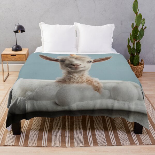 Item preview, Baby Goat Bubble Bath Cute Nursery Bathroom Wall Art designed and sold by LazyOwlStore.