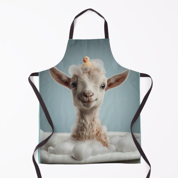 Item preview, Baby Goat Bubble Bath Cute Nursery Bathroom Wall Art designed and sold by LazyOwlStore.