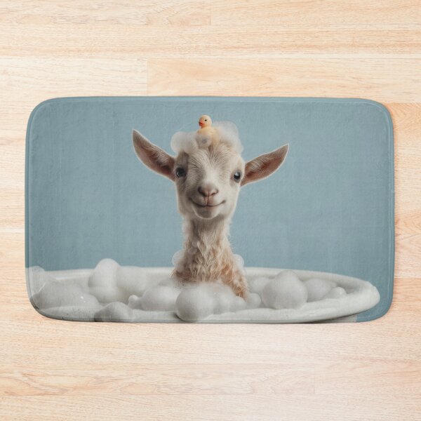 Item preview, Baby Goat Bubble Bath Cute Nursery Bathroom Wall Art designed and sold by LazyOwlStore.