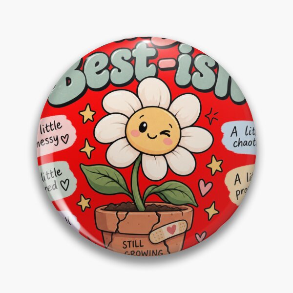 Item preview, Doing My Best-ish – Cute Growing Flower Positive Humor designed and sold by Shetnas Creation.