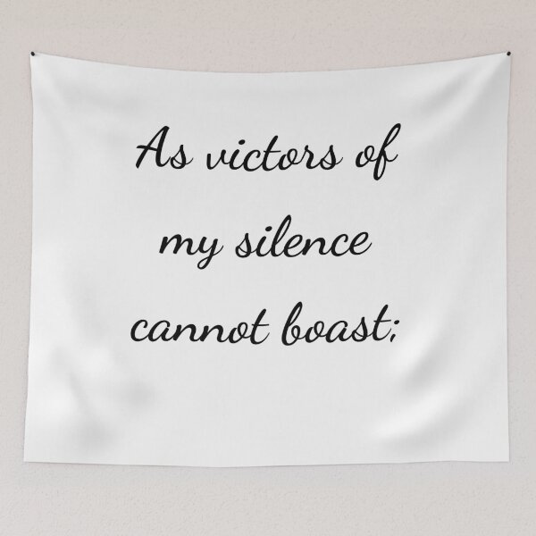 Item preview, “As victors of my silence cannot boast;” - handwriting black designed and sold by ariksworld.