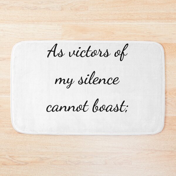 Item preview, “As victors of my silence cannot boast;” - handwriting black designed and sold by ariksworld.