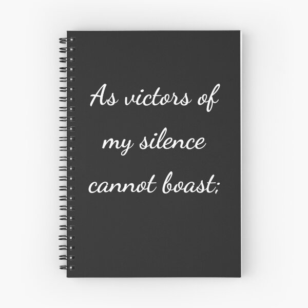 Item preview, “As victors of my silence cannot boast;” - handwriting white designed and sold by ariksworld.