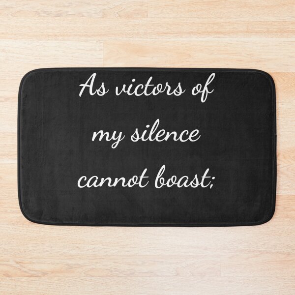 Item preview, “As victors of my silence cannot boast;” - handwriting white designed and sold by ariksworld.