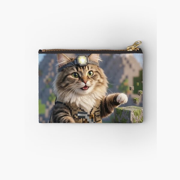 Item preview, KAM KAM The Voxel Explorer Realistic Gamer Cat Art designed and sold by PetalsPaws.