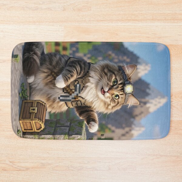 Item preview, KAM KAM The Voxel Explorer Realistic Gamer Cat Art designed and sold by PetalsPaws.