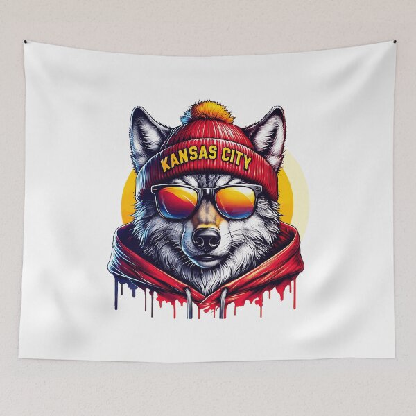 Item preview, Cool Wolf City Beanie Sunglasses Hoodie designed and sold by SopheeTrah.