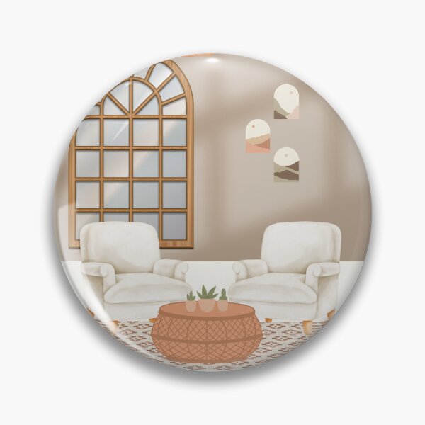 Item preview, Cozy Boho Living Room Interior and Arched Window Art designed and sold by HBBS DESIGNS.