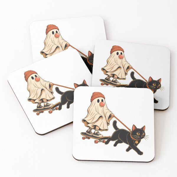 Item preview, Ghost Walking Cat Halloween designed and sold by Dmo3HarkoArt.