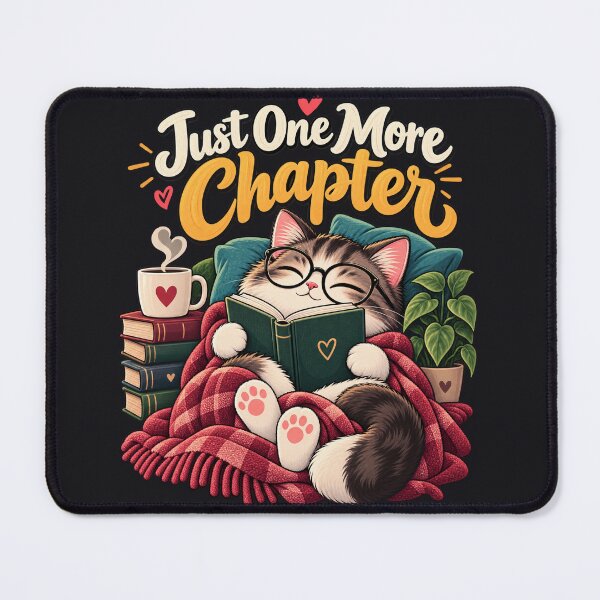 Item preview, Cozy Cat Just One More Chapter designed and sold by Trend_Nest.