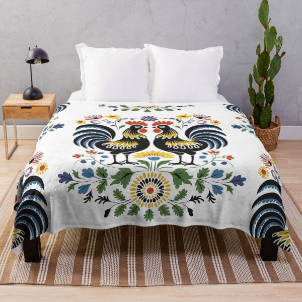Item preview, Polish Flowers Rooster| Wycinanki | Folklore | Folk Art Blue designed and sold by xiao xuans.
