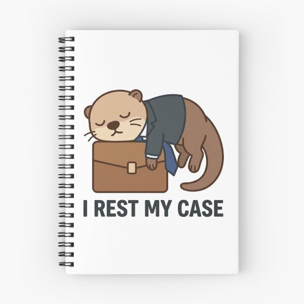 Item preview, I Rest My Case Cute Lawyer Otter Pun Funny Law Student Attorney Bar Exam Humor designed and sold by raedattia.