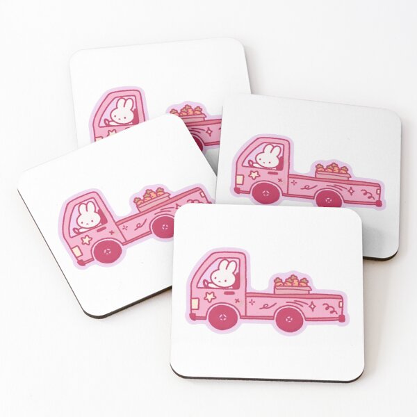 Item preview, Cute Bunny Driving Pink Truck With Carrots designed and sold by BlouinDestin.
