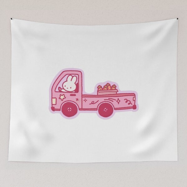 Item preview, Cute Bunny Driving Pink Truck With Carrots designed and sold by BlouinDestin.