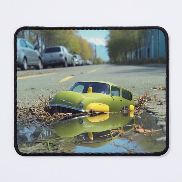 Item preview, Tiny Car in Puddle Miniature Street Reflection Scene designed and sold by Mirgonhood.