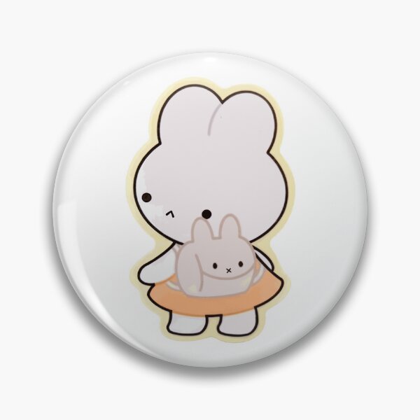 Item preview, Cute Bunny Hugging Baby Bunny Kawaii Sticker designed and sold by BennMataka.