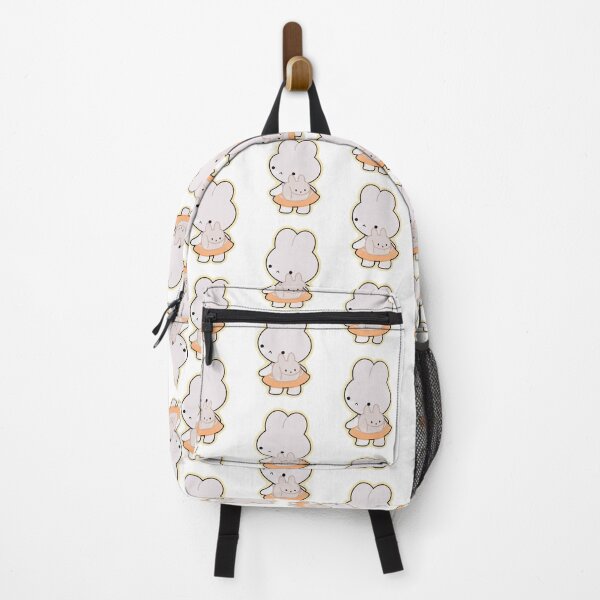 Item preview, Cute Bunny Hugging Baby Bunny Kawaii Sticker designed and sold by BennMataka.