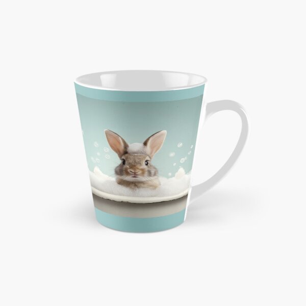 Item preview, Baby Rabbit Bubble Bath Cute Nursery Bathroom Wall Art designed and sold by LazyOwlStore.