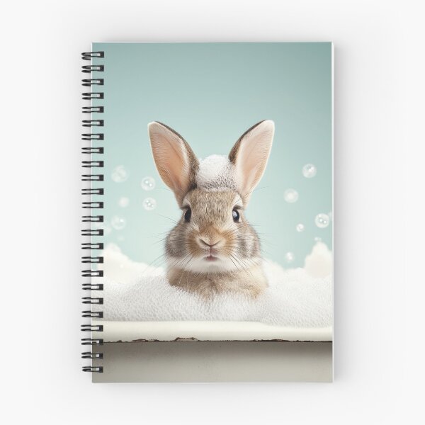 Item preview, Baby Rabbit Bubble Bath Cute Nursery Bathroom Wall Art designed and sold by LazyOwlStore.