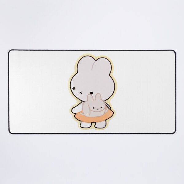 Item preview, Cute Bunny Hugging Baby Bunny Kawaii Sticker designed and sold by BennMataka.